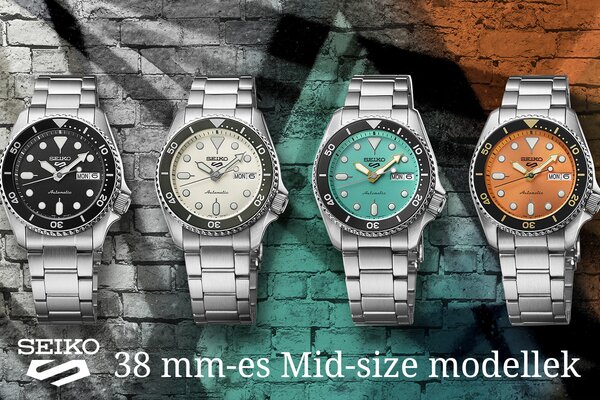 Seiko 5 Sports 38 mm-es hiánypótló mid-size méretben